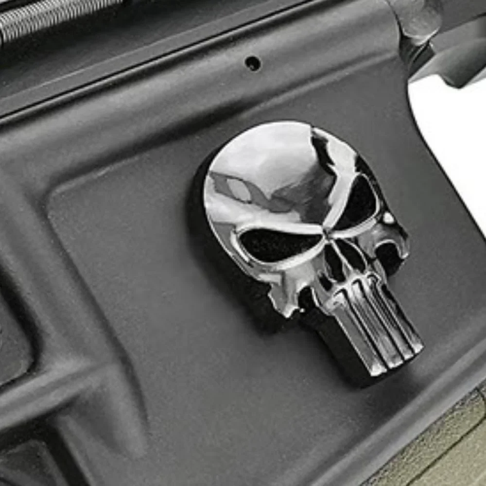 Dark Gunmetal The Punisher metal 3D sticker decal - Picture 1 of 4